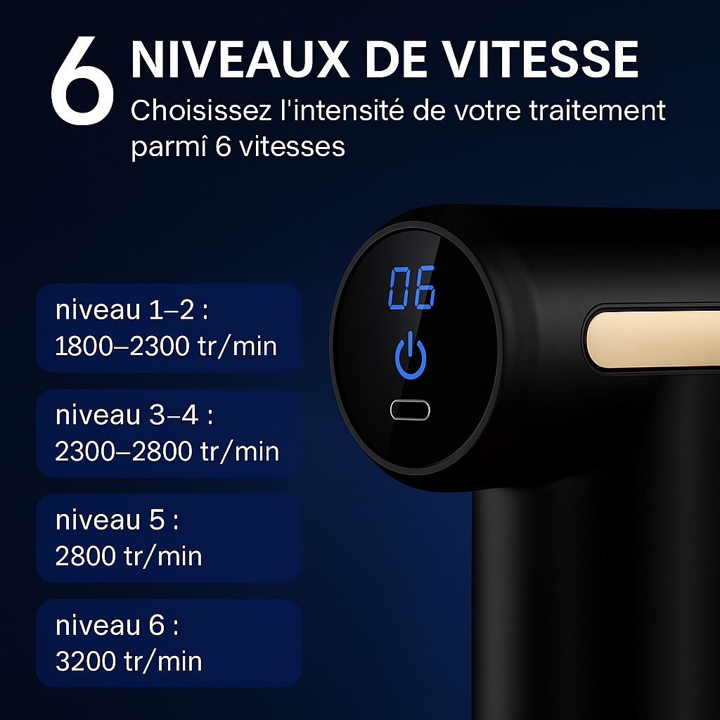 Pistolet de Massage – Récupération rapide, performance maximale